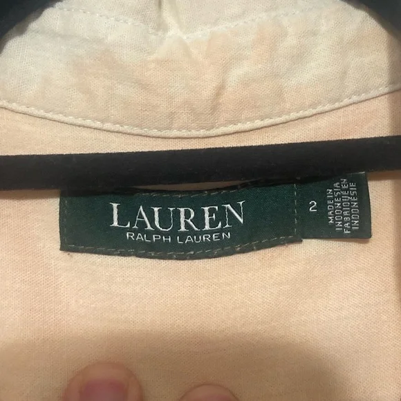 Lauren Ralph Lauren 100% linen front tie shirt dress - Picture 2 of 6